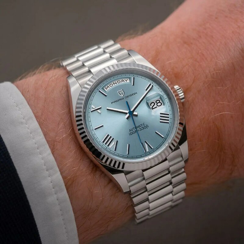 PAGANI DESIGN-Relógio Automático de Luxo para Homens, DD36 Relógios, AR Sapphire Glass, Relógio de Pulso Mecânico, 10Bar ST16, 2023, Novo