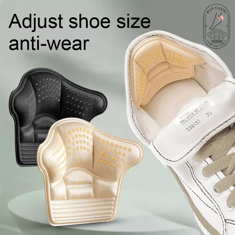 4 pezzi adesivi per tallone protezioni per tallone Sneaker solette di dimensioni termoretraibili piedini antiusura cuscinetti per scarpe regolare le dimensioni inserti per cuscino del tallone alto