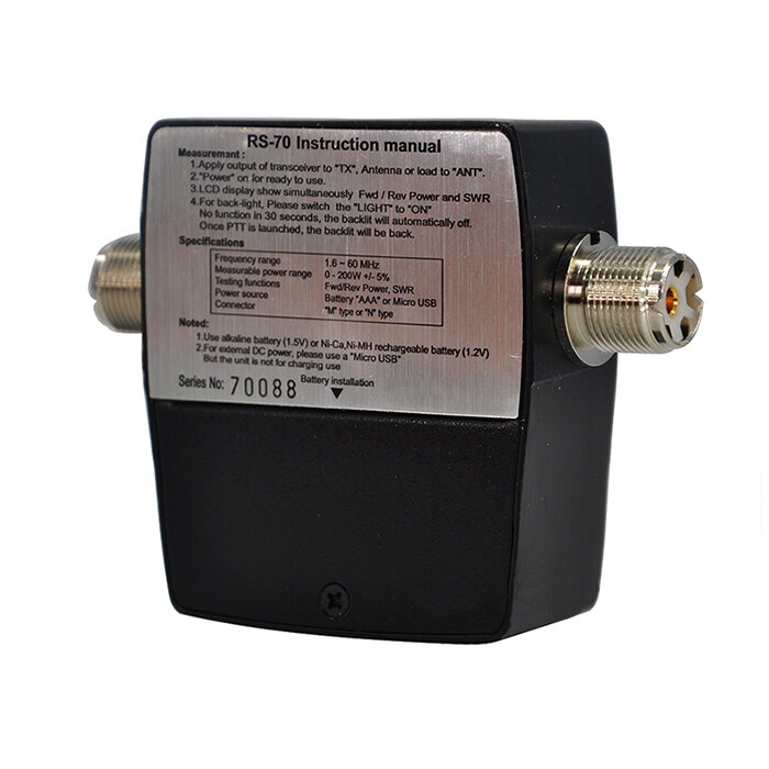 Medidor de potencia NISSEI M, conector tipo RS-70, contador de potencia SWR Digital, 1,6-60MHZ, 200W