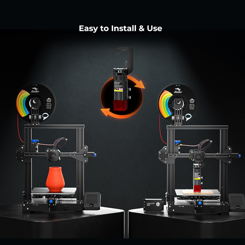 Creality-Laser Engraving Módulo Kit, High-Precision 3D Printer Parts, Upgrade Lossless, Ender Series, 10W, 5W, 1.6W, 0,06 milímetros, CR-10
