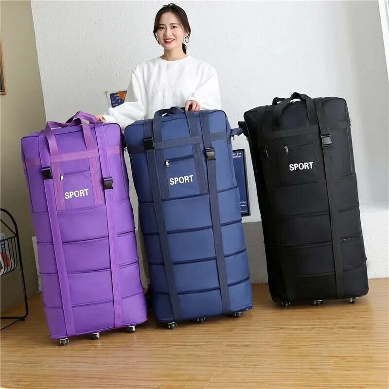 Wasserdichte Reisetasche Teleskop-Check-in-Tasche mit großer Kapazität und zusammen klappbarem Gepäck aufbewahrung paket für Männer und Frauen