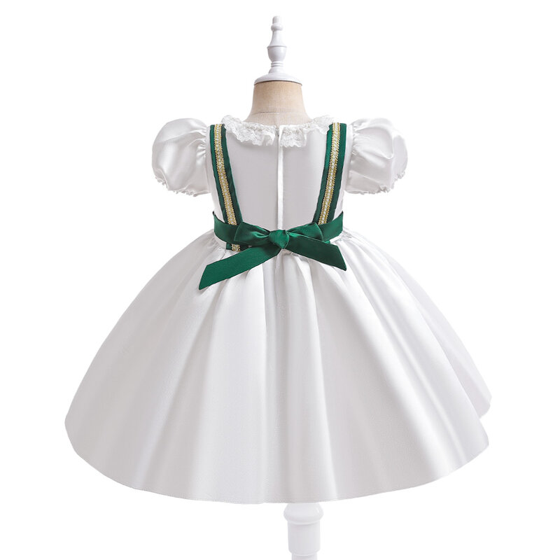 MQATZ-ropa de bebé con lazo verde para niña, vestido de princesa con flores para fiesta de noche, graduación, boda, dama de honor, vestido de baile de verano