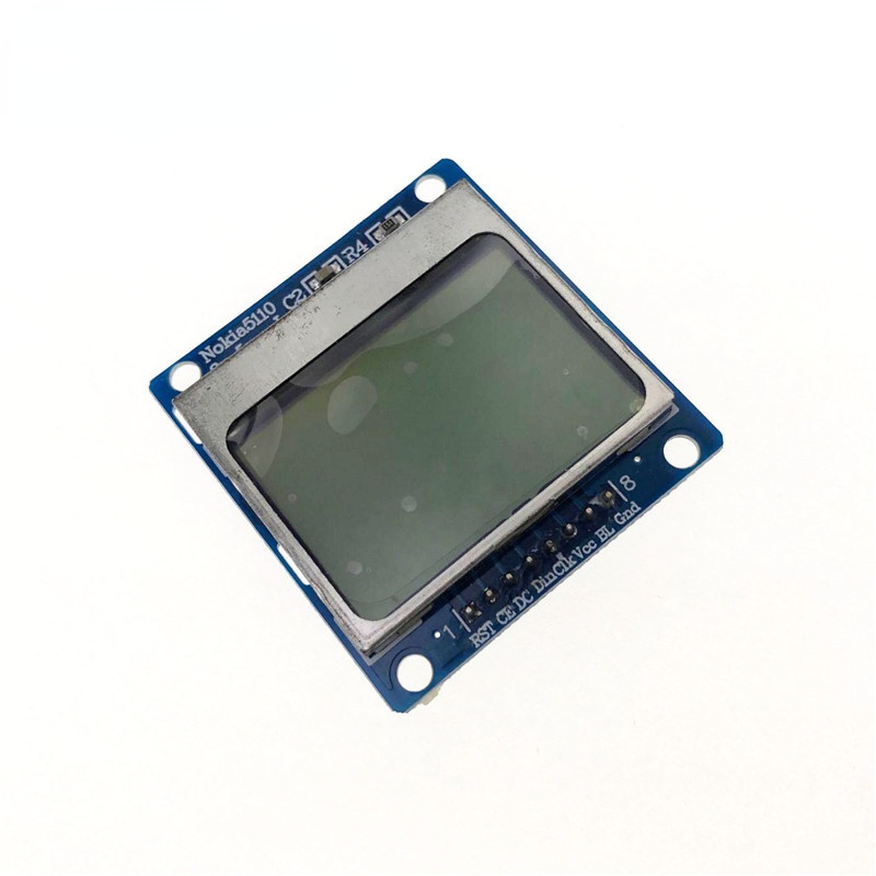 โมดูล LCD Nokia 5110 1ชิ้น84X48สีฟ้าพร้อมอะแดปเตอร์แบ็คไลท์ PCB สำหรับ Arduino