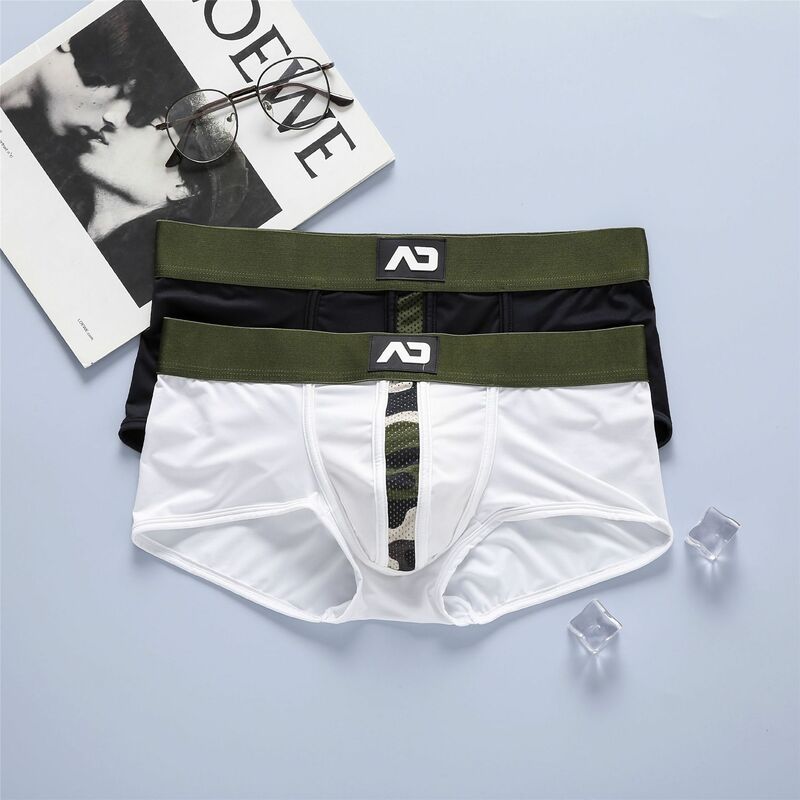 Nouvelle culotte boxer pour hommes, sacs tridimensionnels extensibles à taille basse pour le lait râpé, boxers confortables pour accros