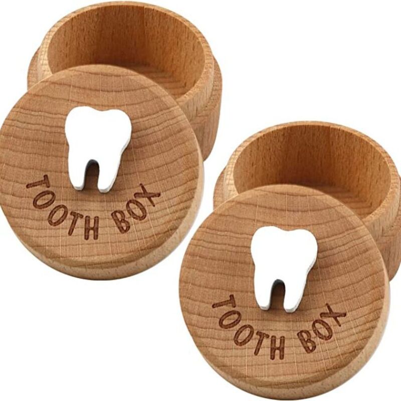 Prezent 3D rzeźbione drewniane pudełka na zęby dla dzieci pudło na pamiątkę ząb bajki pudełko do przechowywania