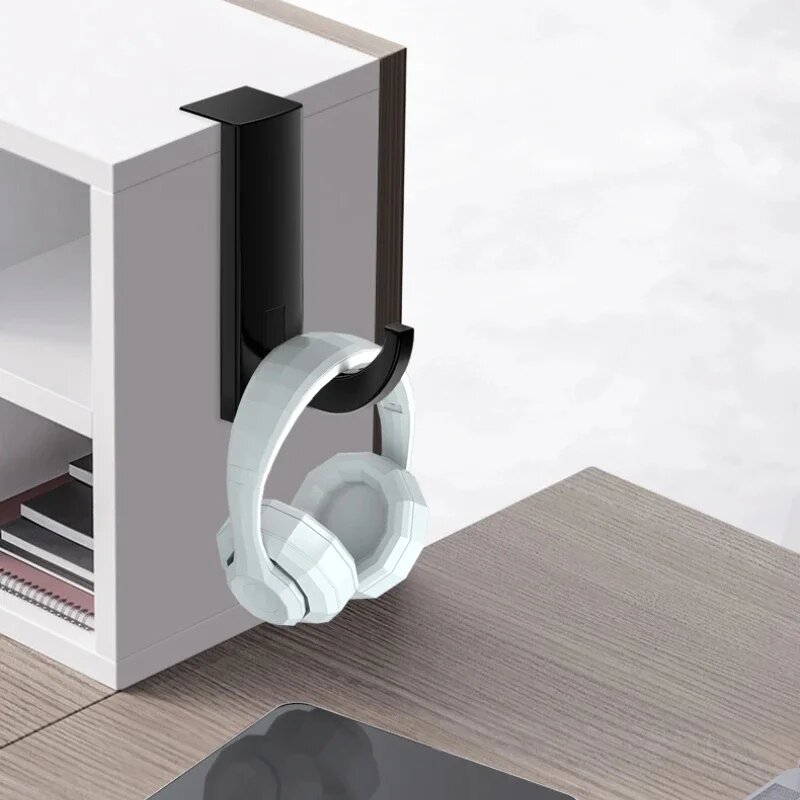 1 buah Headphone Universal berdiri Headphone Headset gantungan bebas lubang dipasang di dinding PC Monitor Earphone berdiri rak tempat kait