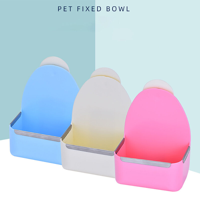 Plástico fixo Pet Food Bowl, coelho alimentação, grande capacidade, anti-queda, resistente ao impacto, pet acessórios