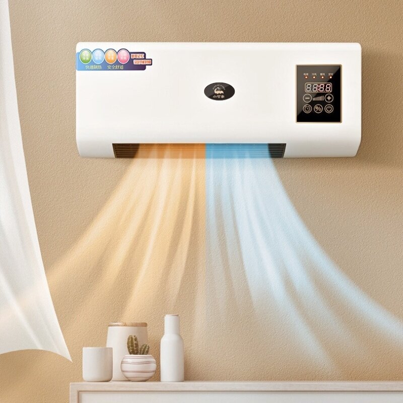 เครื่องทำความร้อนในบ้านแบบพกพาเครื่องทำความร้อนในห้องน้ำเครื่องปรับอากาศขนาดเล็กแบบ Dualuse เครื่องทำความร้อนใน dinding kamar tidur