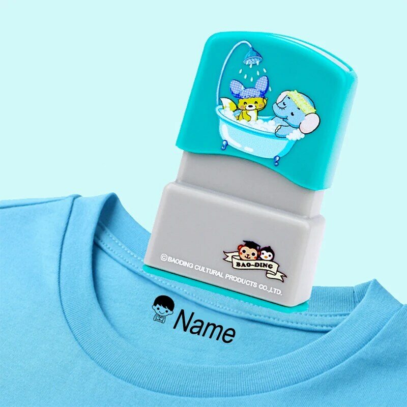 Children's Name Seal Custom Student's Name Stamp Kindergarten Clothes Waterproof Name Sticker Will Not be Washed Off Christmas