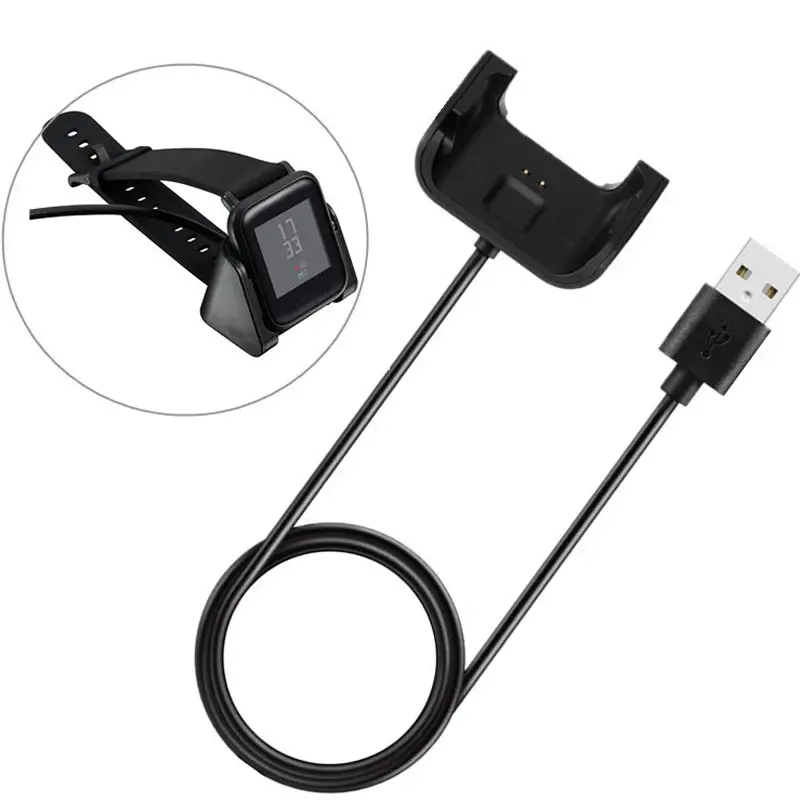샤오미 화미 어메이즈핏 Bip 청소년 에디션용 USB 충전 케이블, 스마트 워치 크래들 도크 충전기