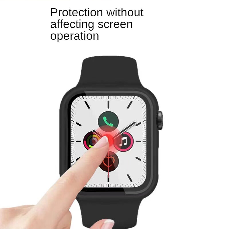 Funda de cristal para Apple Watch, Protector de pantalla transparente para iWatch 8 7 6 5 4 3 2SE 38 40MM 41MM 42 44 45MM