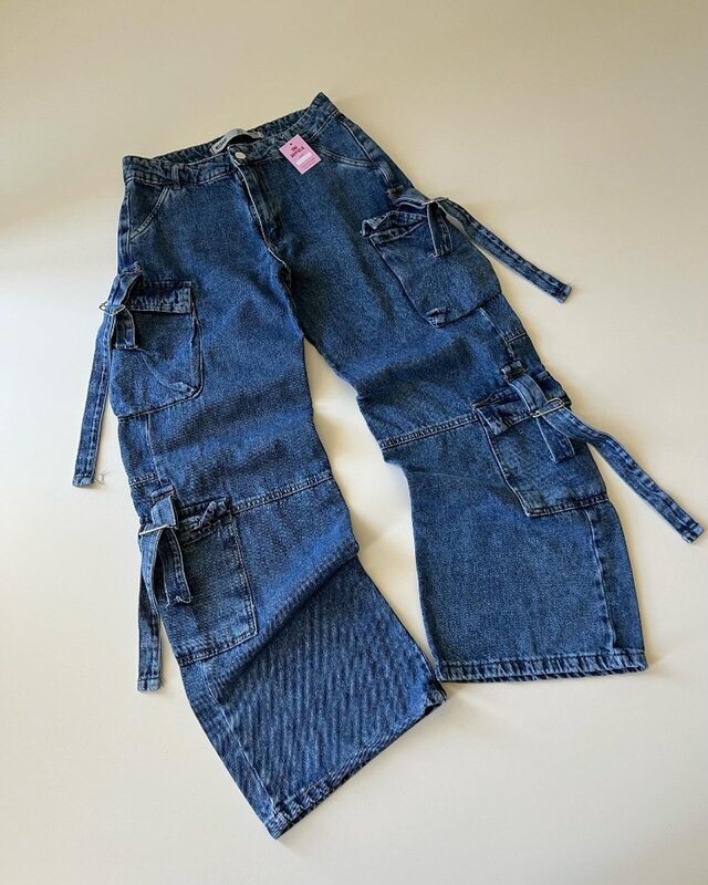 Y2K pantaloni cargo larghi donna Harajuku jeans di alta qualità new ins fashion pocket Hip Hop streetwear donna Casual jeans a gamba larga