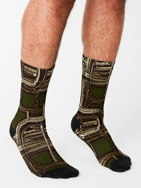 Латунные носки в стиле стимпанк, зимние носки
