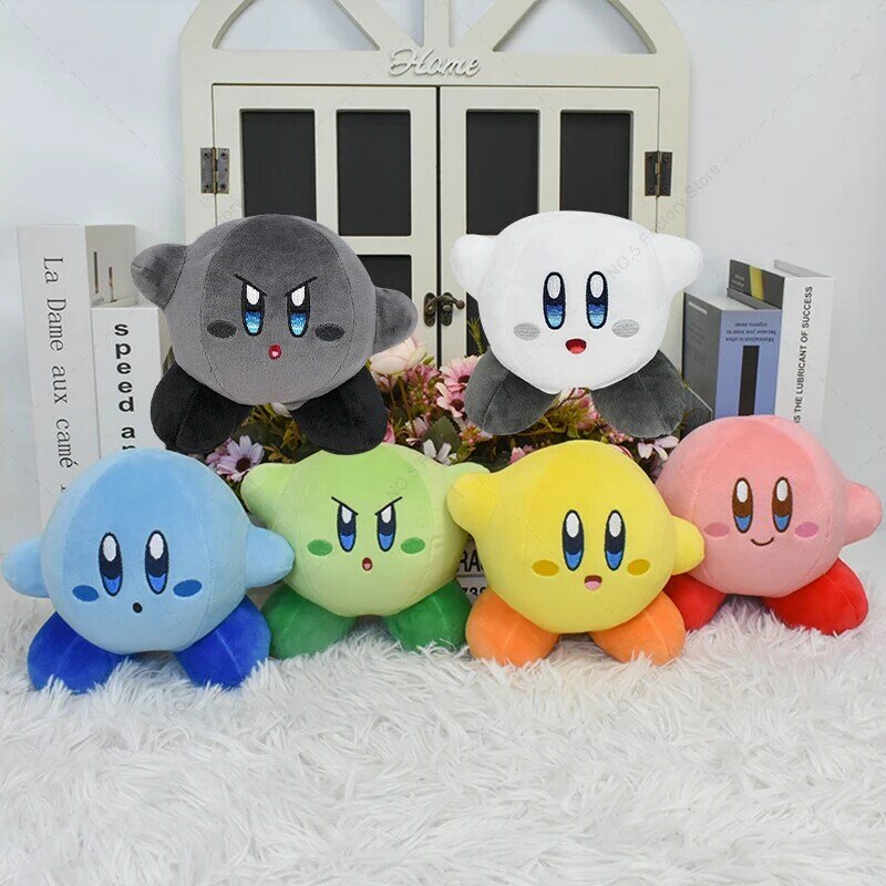 Game Star Kirby boneca recheada, kawaii rosa Kirby, brinquedos de pelúcia anime, presentes de Natal para crianças, cinza Kirby, 5 pol