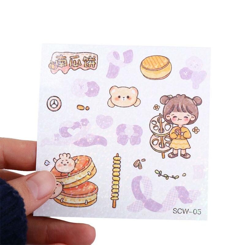 1Set Kawaii Handbook Stickers Soft Goo Card simpatici adesivi fai da te Cartoon Craft Toys decorazioni per feste regali di compleanno per ragazze bambini
