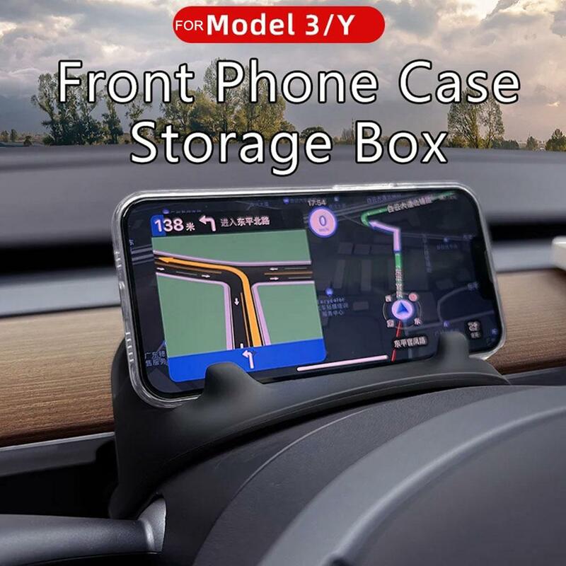 Phone Stand Glasses Case For Tesla Model Y Phone Holder Behind Steering Wheel GPS Bracket Navigation Support