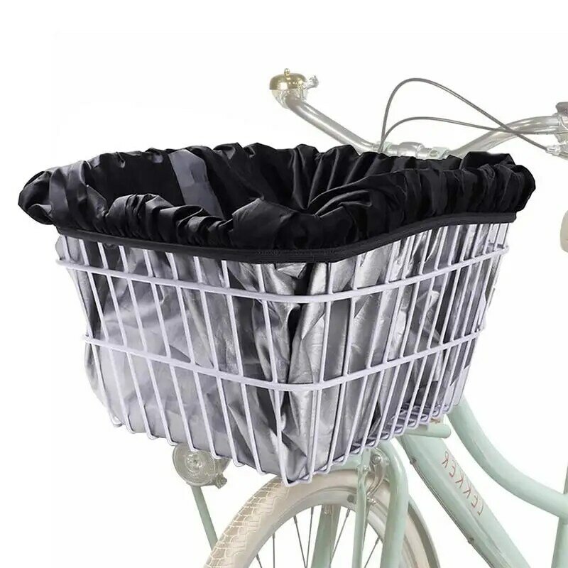 전면 자전거 바구니 라이너, 비 태양 먼지 바람 방수 립스톱 소재, 방수 자전거 바구니 레인 커버, 자전거 바구니 라이너