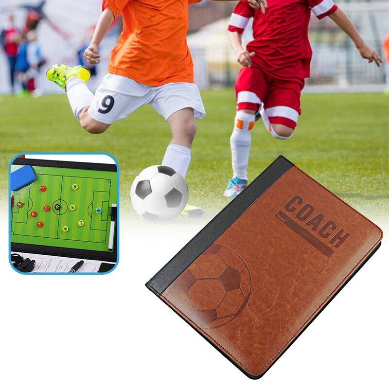 Coaching Board Foldable Football Tactic Board Magnetic Soccer Trainer Command Training Match Plate Book