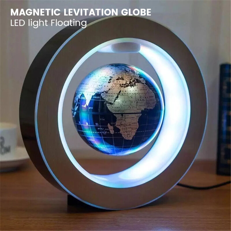 Lampu levitasi magnetik LED pria dan wanita, hadiah ulang tahun bumi mengambang berputar bola dunia lampu samping tempat tidur hadiah baru untuk pria dan wanita