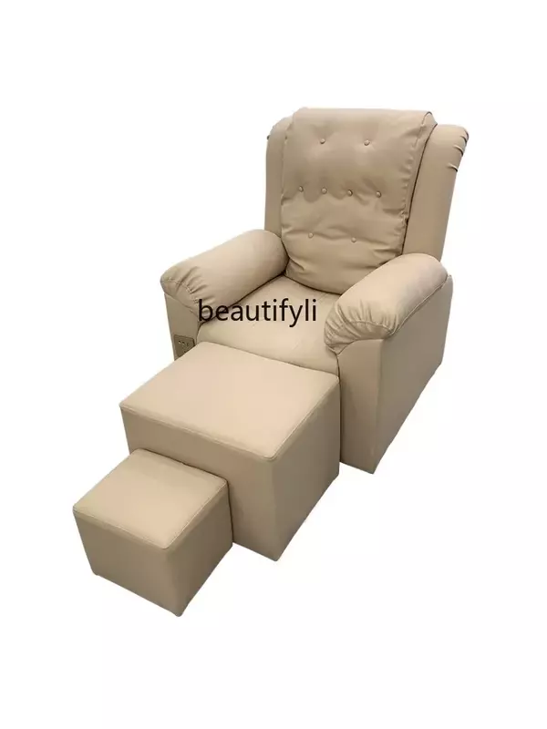 Sofá reclinable eléctrico multifuncional para manicura y pedicura, sofá de belleza para uñas, masaje de pies, belleza de pestañas