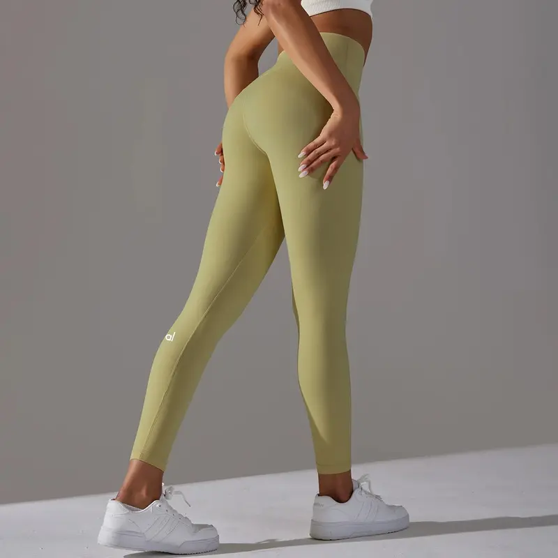Pantalones de Yoga transpirables de doble cara para mujer, Leggings sexys de cintura alta, levantamiento de cadera, deportes, Fitness