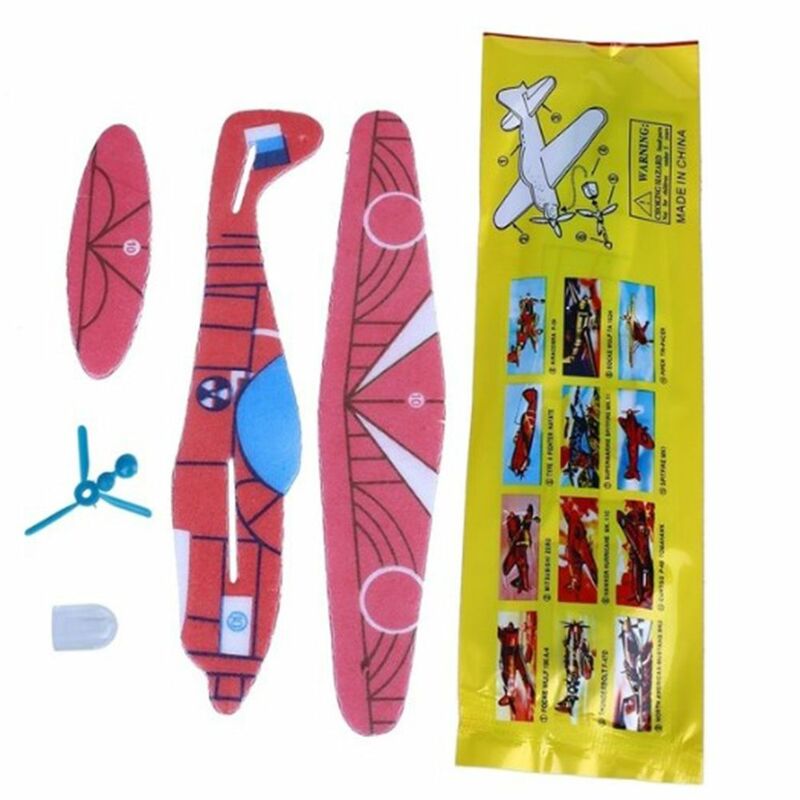 10 buah DIY hadiah anak pesawat lempar tangan mainan pesawat terbang Glider Model pesawat busa