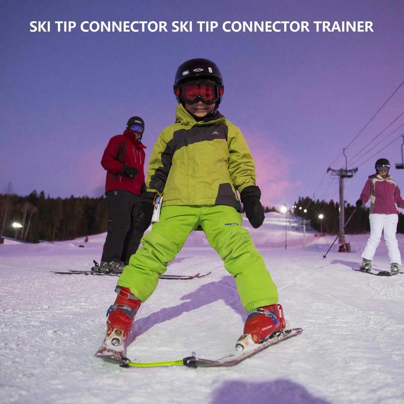 2 szt. Złącze na narty ze stali nierdzewnej zimowe dzieci dla dorosłych pomoc szkoleniowa narciarskie do ćwiczeń na nartach sportowe akcesoria snowboardowe