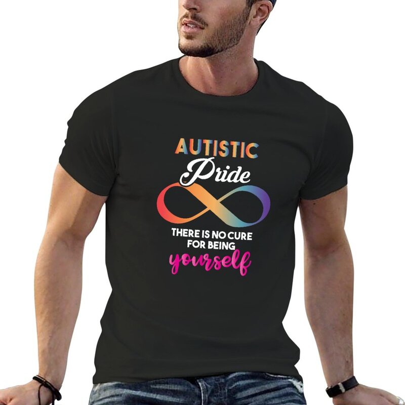There Is No Cure For Being Yourself Autism Autistic Pride T-shirt plain sweat t shirt men