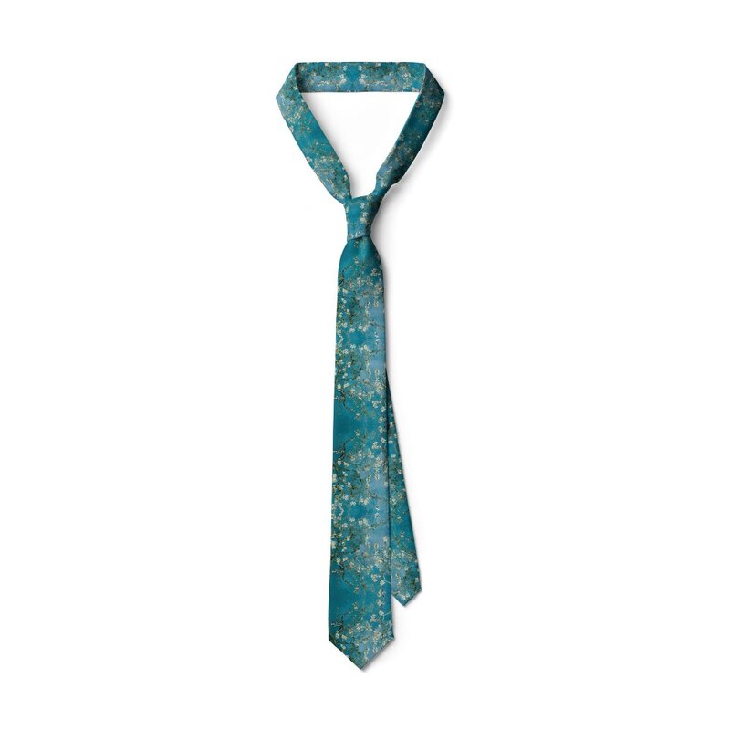 Галстук с рисунком масляной живописи Забавный галстук Dacron унисекс тонкий галстук Повседневная одежда