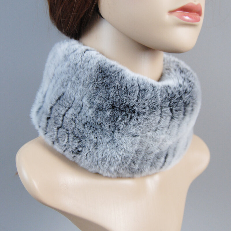 Women Headband Winter Autumn Elastic Real Rex Rabbit Fur Neck Scarf For Girls Hair Band Ladies Fashion New Design