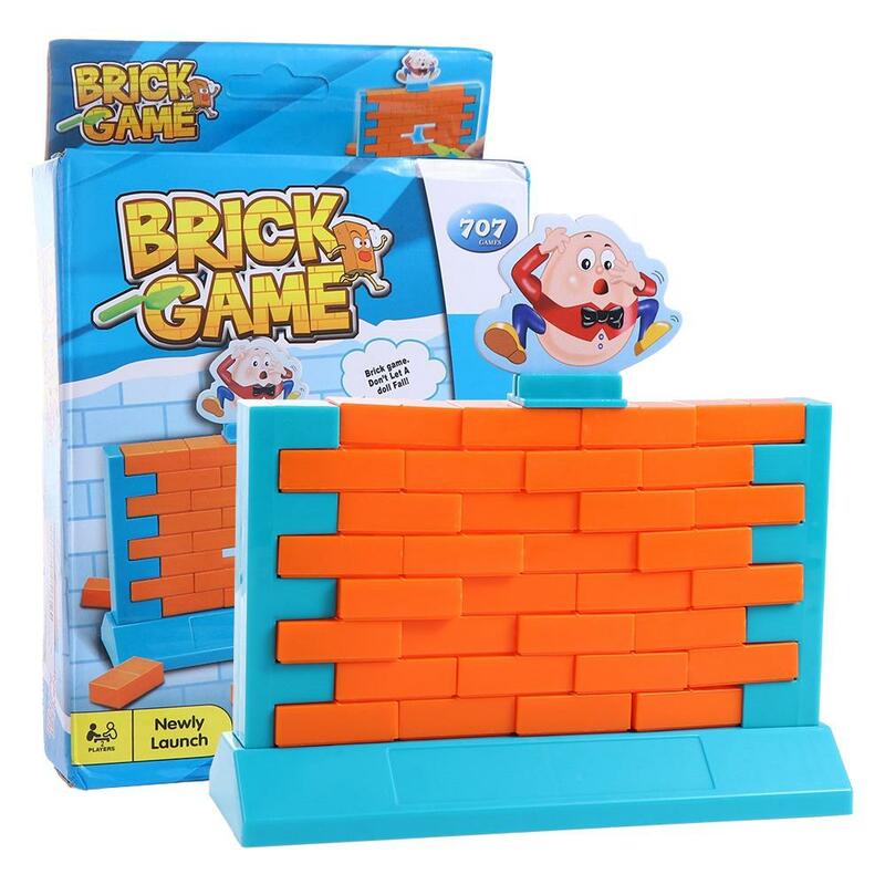 플라스틱 푸시 벽 보드 게임, 교육용 벽 철거 상호 작용 전투 장난감, 논리적 2 인용 어린이 푸시 브릭