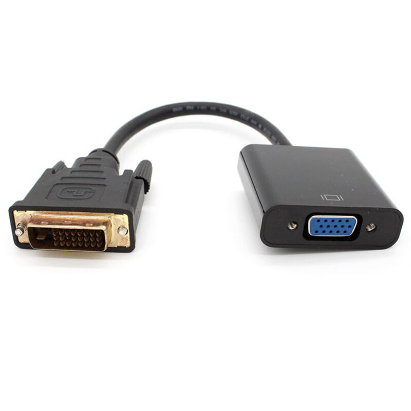 Dostosowane Full HD 1080P DVI do VGA Adapter konwerter kabla wideo VGA 25Pin do 15Pin konwerter kabla do monitora komputer stancjonarny