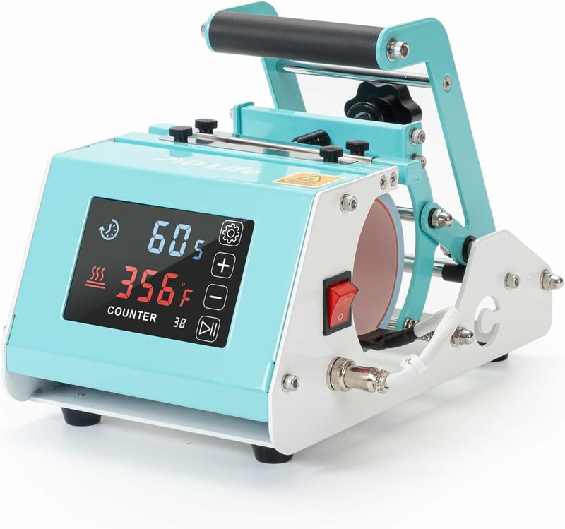 PYD Life-Mini Caneca Heat Press Machine, Tumbler Verde Menta, Tela sensível ao toque para 11 OZ 15, 110 V