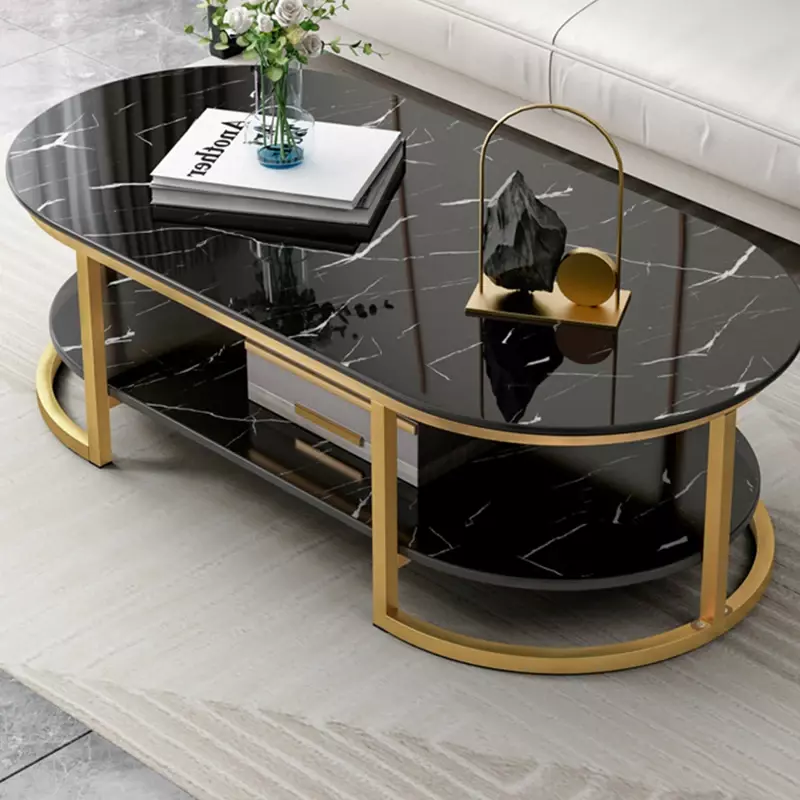 미니멀리스트 소파 대리석 커피 테이블, 현대적인 크리에이티브 낮은 서비스 커피 테이블, 거실 럭셔리 살롱타펠 로드 가정용 용품
