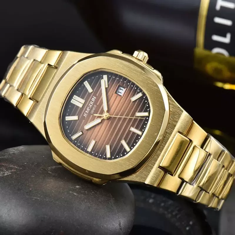 Relógio de pulso de quartzo impermeável masculino, Marca Original, Casual, Automático, Data, Luxo, Negócios, Jóias, Moda, AAAAA