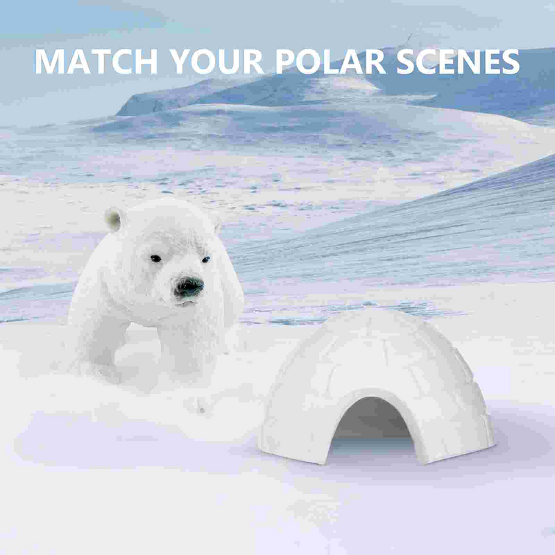 Детские игрушки с имитацией декора, фигурка полярной модели для детей, полярные арктические животные, полярный медведь, волк, лиса, пингвины, ледяной домик