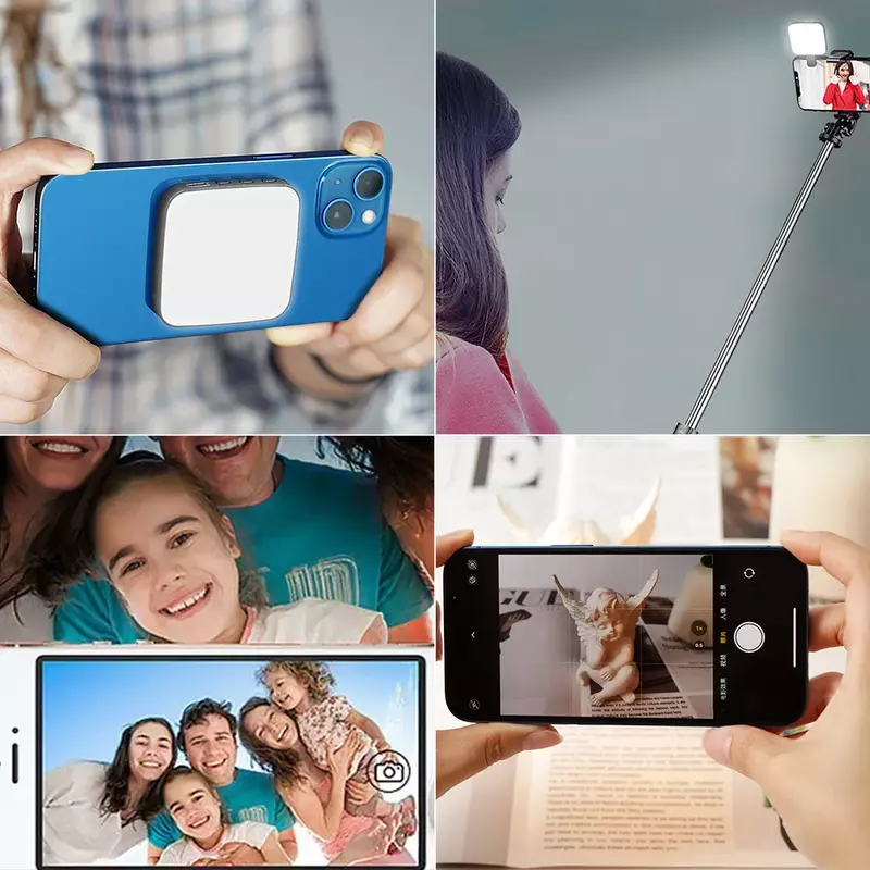 AKIMID for Apple Cell Phone Magsafe New Magnetic Fill Light Live Shooting Light Mini LED Square Pocket Light