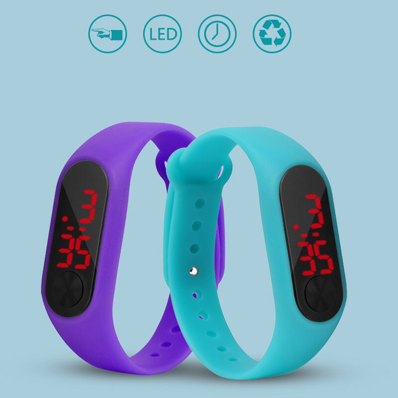 Wodoodporny wyświetlacz LED sportowy Unisex zegarek nowy modne zegarki elektroniczny zegarek na rękę dzieci mężczyźni kobiety na zewnątrz