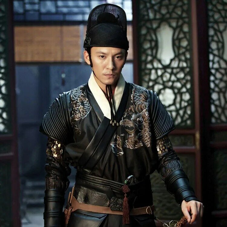 Disfraz de guardia real de la dinastía Ming de China Antigua, ropa de artes marciales bordada, uniforme oficial para hombres