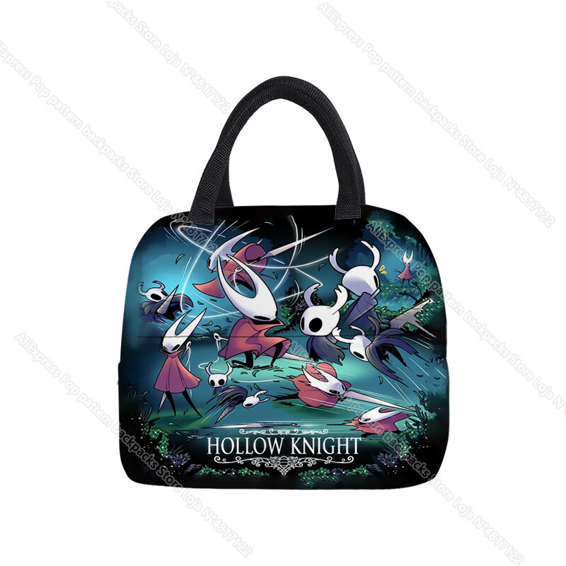 Hollow Knight Cartoon Lunch box Anime Resuable multifunzione Cooler Thermal Food Insulated Lunch Bag bambini School Gift