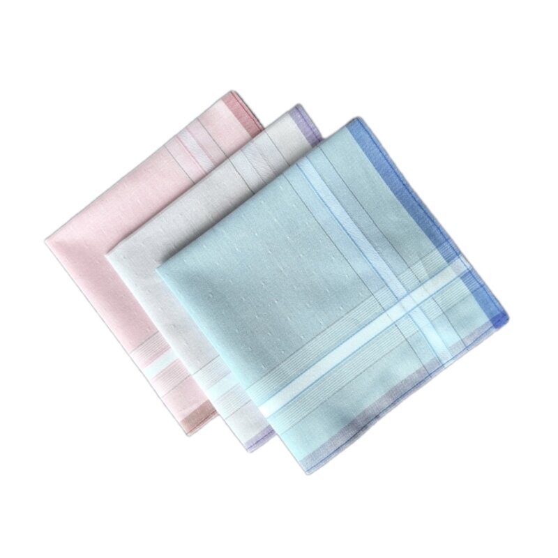 Pocket Handkerchief for Wedding Party Plaids Hankies for Dad Grandfather