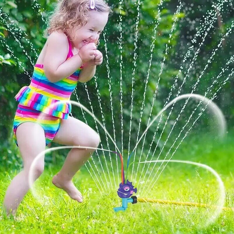 Spray de água ao ar livre com tubos Wiggle para crianças, brinquedo Spining, giratório, verão, quintal, crianças pequenas, brinquedos