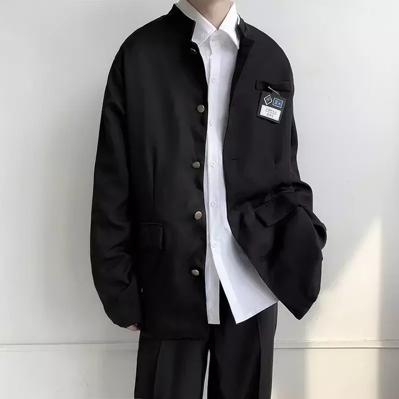 캐주얼 청소년 코트 유니폼, 작은 스타일 재킷, 학생 가을 가쿠란 세트 패션, 일본 의류
