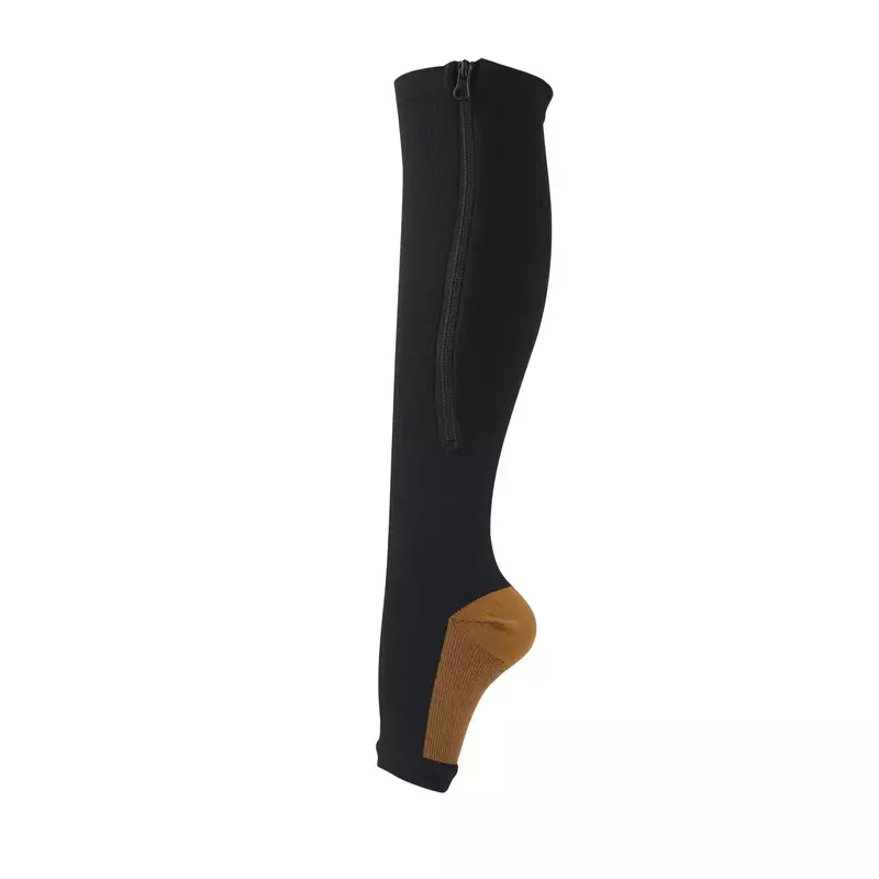 Copper Compression Sock Stockings zipper compression sock with zip chaussette de compression medias de compresion
