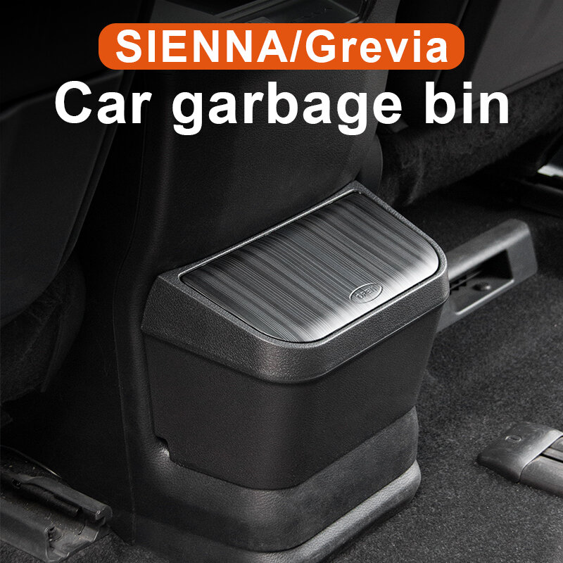 Cubo de basura para coche, accesorios para Toyota Sienna 2021-2024, modificación de Sienna, caja de utilidad impermeable, actualización de coche