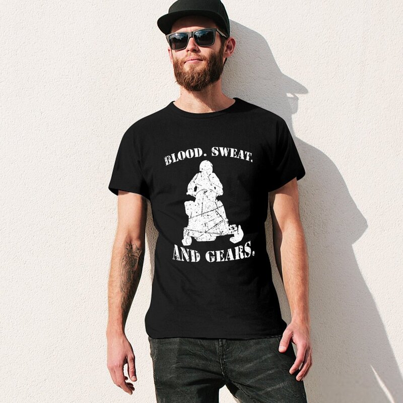 T-shirt humoristique noir pour homme, sport automobile extrême, vélo, sweat-shirt et engrenages, sublime