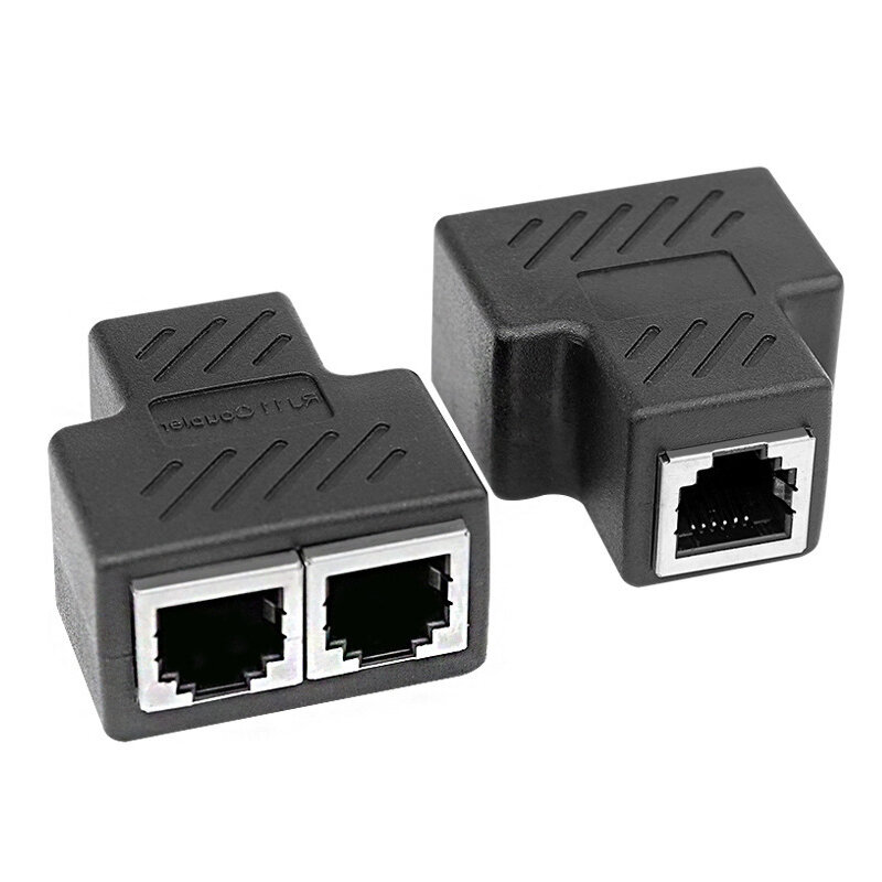 Ethernet-netwerkkabelsplitter, RJ45 kabelpoort, 1 tot 2 Lan, Extender Plug Adapter Connector, Split in twee splitter, 5pc's DIY