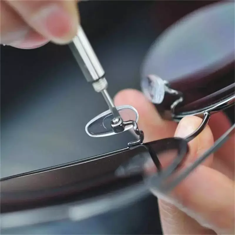 Kit de reparación de destornilladores de gafas 3 en 1 con llavero, reparación de reloj, gafas, destornillador, accesorios de herramientas