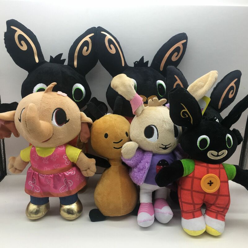 Bing Coelho Brinquedos De Pelúcia para Crianças, Animação Pré-Escolar, Conheça Bing e Frinds, Urso Elefante Panda, Boneca de Pelúcia, Presente de Natal