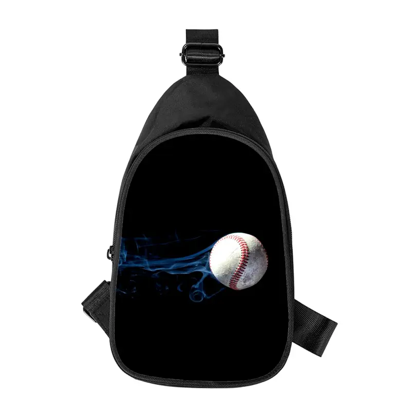 Bolso de pecho cruzado con estampado 3D de movimiento de béisbol para hombres y mujeres, bolso de hombro diagonalmente, paquete de cintura escolar para marido, paquete de pecho para hombres, nuevo
